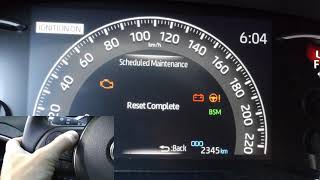 Toyota Rav4 2019-2023 How To Reset Scheduled Maintenance Indicator?