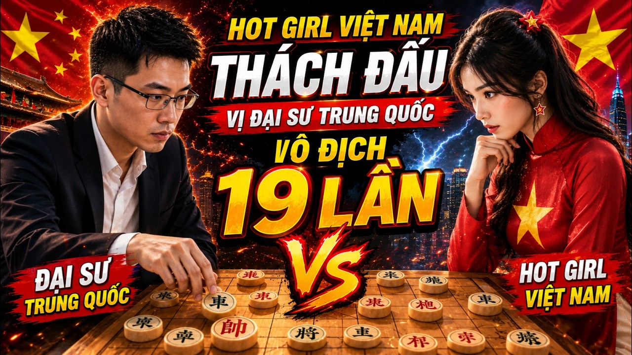 🔥 Hot Girl Việt Thách Đấu Đại Sư Trung Quốc 19 Lần Vô Địch | Trận Cờ Tướng Đỉnh Cao Không Thể Bỏ Lỡ