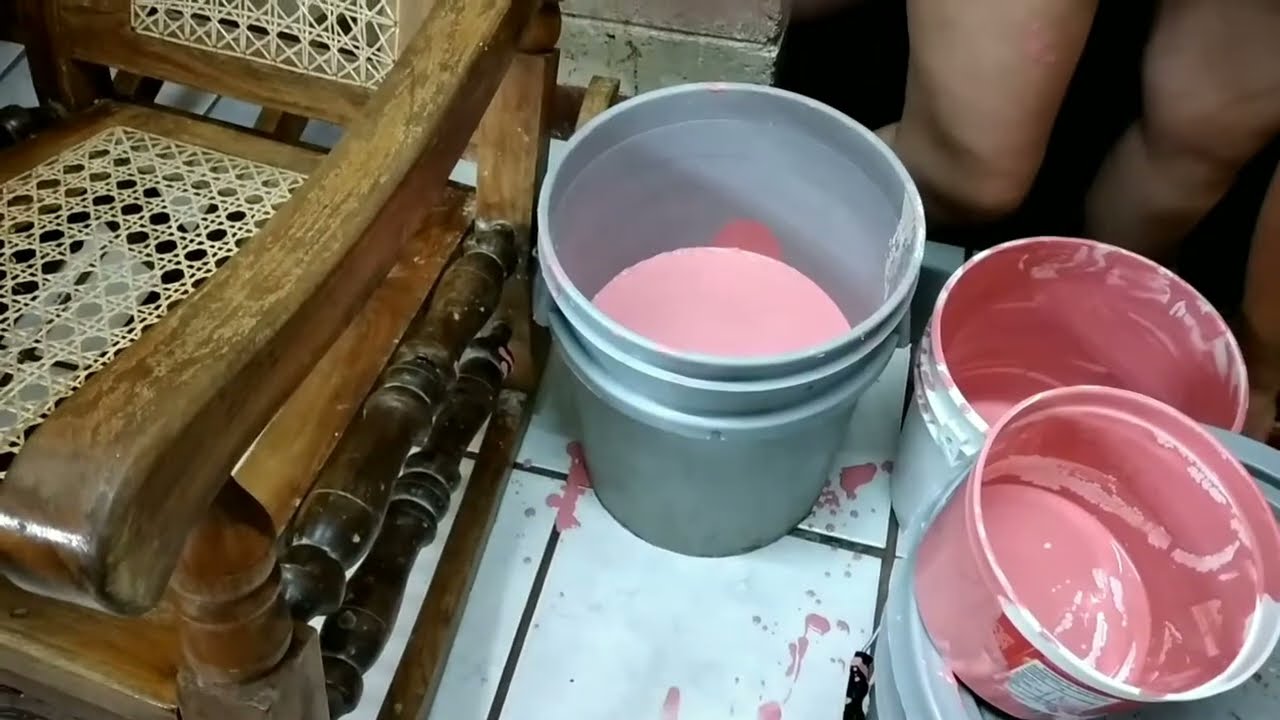 Como preparar pintura de agua - YouTube