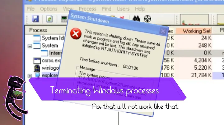 Terminating system processes in Windows!