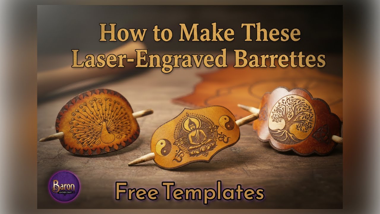 Заколки для волос из кожи своими руками! Бесплатные шаблоны!