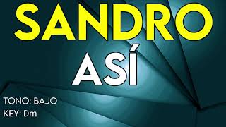 Sandro - Asi - Karaoke Instrumental - Bajo