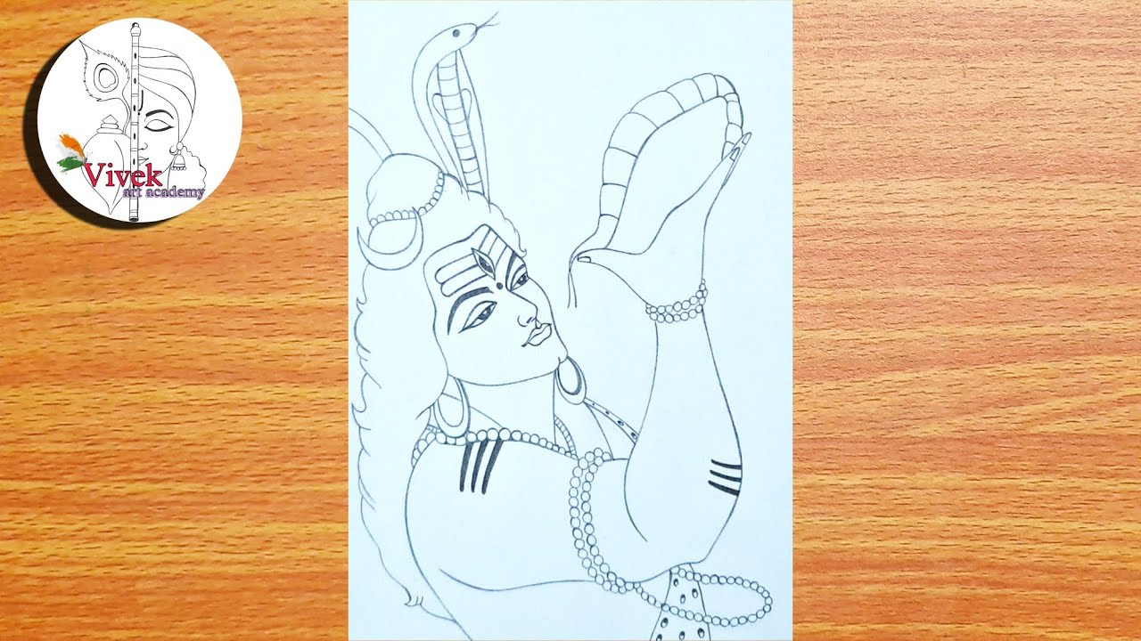 Mahadev pencil drawing. I have edited this drawing image.The… | by  Kalaa_chitr | Medium