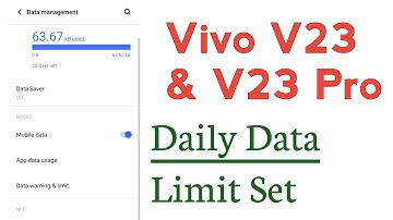 Vivo V23 & V23 Pro How To Set Daily Data Limit And Warning