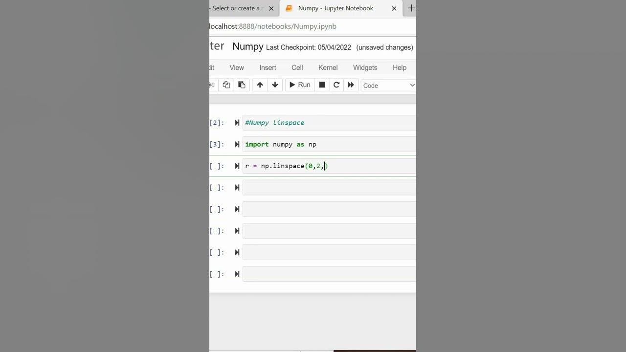 Linspace command in numpy youtube