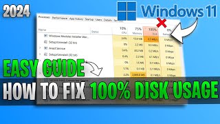 how to fix 100% disk usage on any pc in 2024!