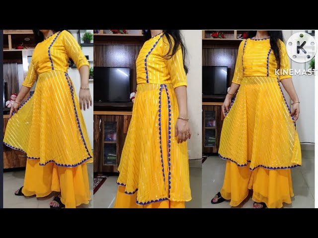 16 Panel Anarkali Kurti Cutting And Stitching//Anarkali Gown Cutting And  Stitching For Beginners - YouTube