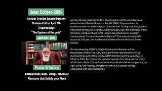 Ex SATANIST And Follower Of Aleister Crowley REVEALS Truth About April 8th Solar Eclipse…