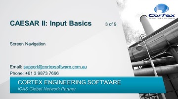 Caesar II Input Basics 3 of 9