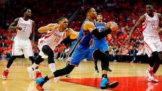 Westbrook Posts 1St Ever 50 Point Triple-Double In Playoffs, Harden Scores 35 Points