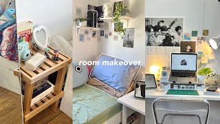 small room makeover pt.02 ft. diy side table, shelves, shopee haul, room tour, desk tour, and more