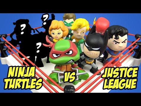 Justice League Toys vs Ninja Turtles Shake Rumble by KidCity