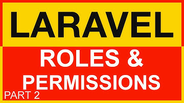 LARAVEL 10 Roles & Permissions tutorial part 2 - 𝐋𝐀𝐑𝐀𝐕𝐄𝐋