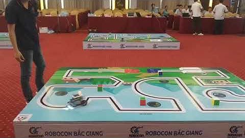 Thử sa bàn Bảng B Robocon Bắc Giang 2024
