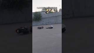 I LOOPED 😭🙏🏼🥀 ——— #biker #motorcycle #grom #wheelie #crash