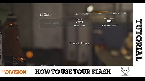 The Division   How To Use Stash, Maximize Your Pouch and Find Extracted Items