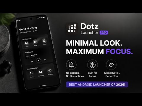 Best Minimalist Android Launcher 2026! Stop Phone Addiction Instantly 🚫📱 (Dotz Launcher PRO)