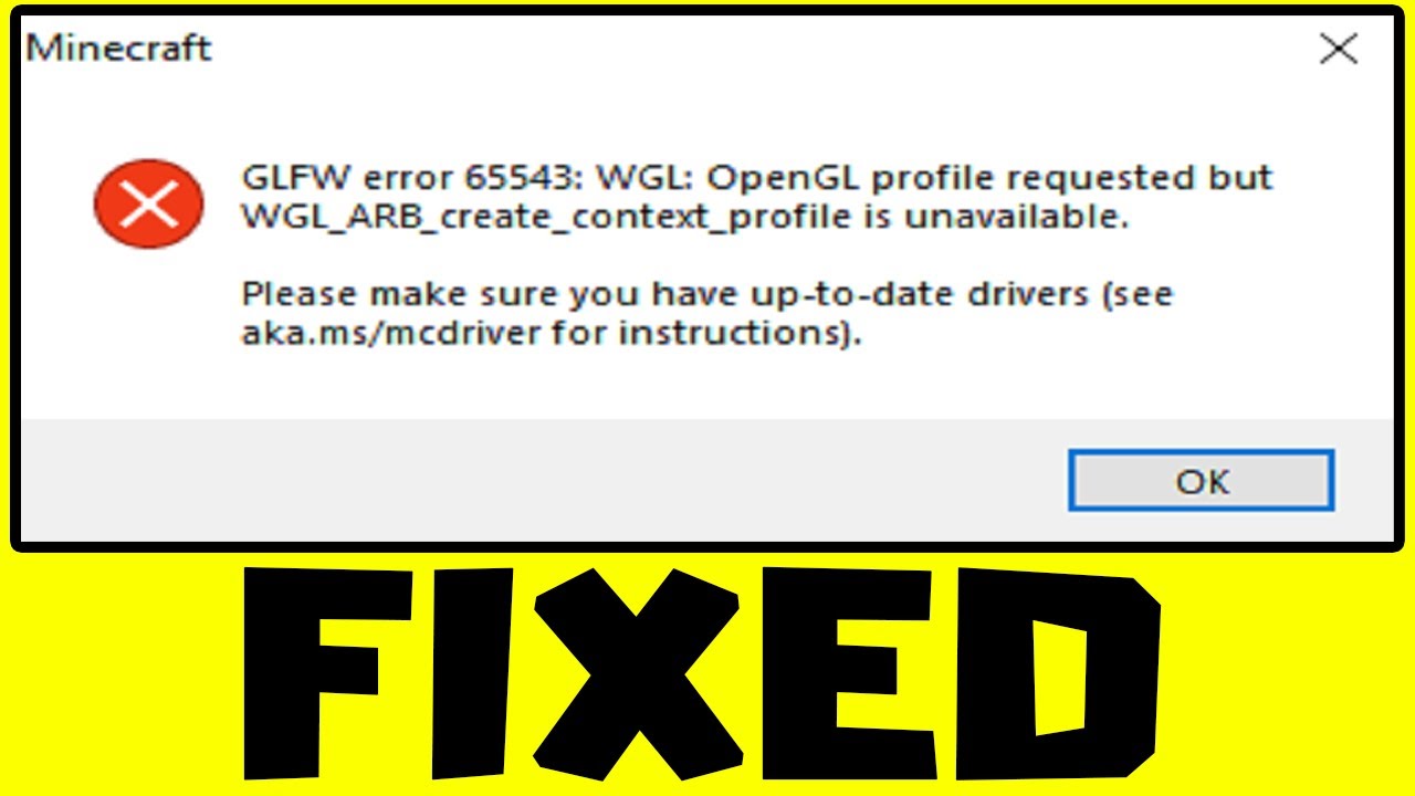 How to FIX OpenGL ERROR 65543 | FIX MINECRAFT NOT STARTING How to FIX OpenGL ERROR 65543 | FIX MINECRAFT NOT STARTING