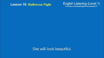 English Listening Level 1   Lesson 15   Halloween Night