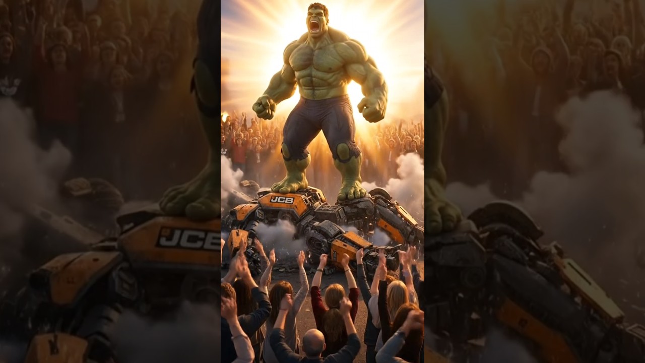 Hulk Angry Mode 😡 | Transformer JCB Fight | Full Cinematic 4k | Save people life 😇.