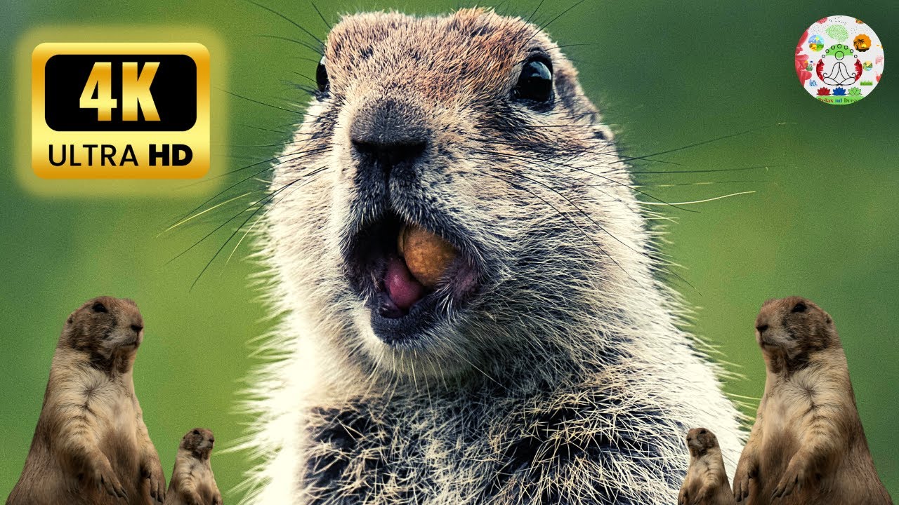 Groundhogs 4K ASMR Cute Groundhogs Videos Compilation with Relaxing