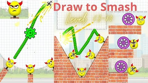 Draw to Smash gameplay walkthrough. Level 63 - 80. #drawtosmash