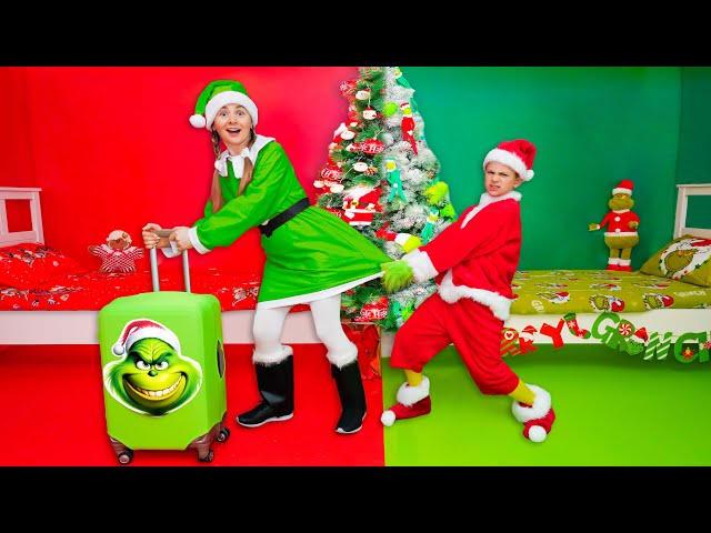 Grinch vs Santa Challenge with Roma and Mom class=