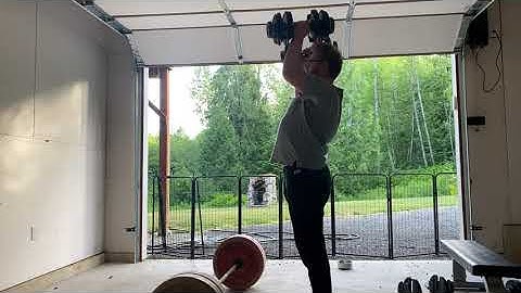 Day 33: Can a lazy 48 year old get back in shape? #overheadpress