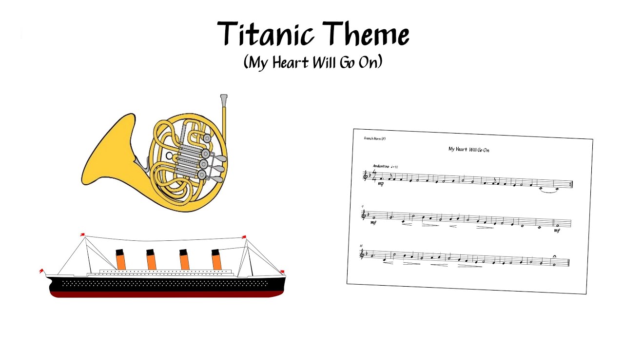 Titanic Theme French Horn Play Along Sheet Music YouTube