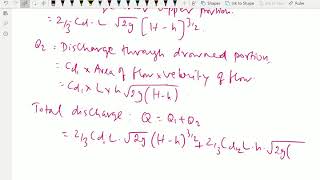 Fluid mechanics : - (Discharge over a crested weir) - 130.