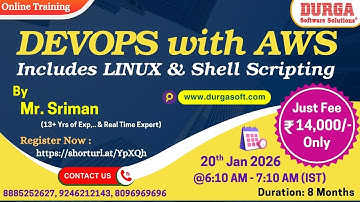 DEVOPS with AWS Includes LINUX & Shell Scripting Online Training @ DURGASOFT