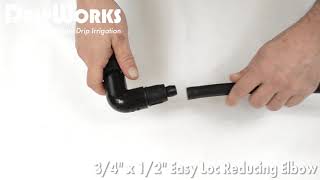 3/4 x 1/2 Easy Loc Reducing Elbow - Installation