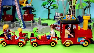 Playmobil Summer Fun Children's Amusement Park Carousel and Ferris Wheel Playset Build and Play