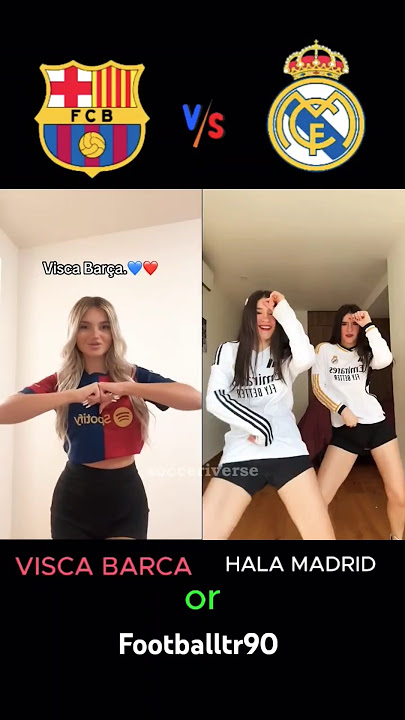 Visca Barca ❤️ vs Hala madrid🤍 #football #viscabarsa #halamadrid #barcelona #realmadrid #trending