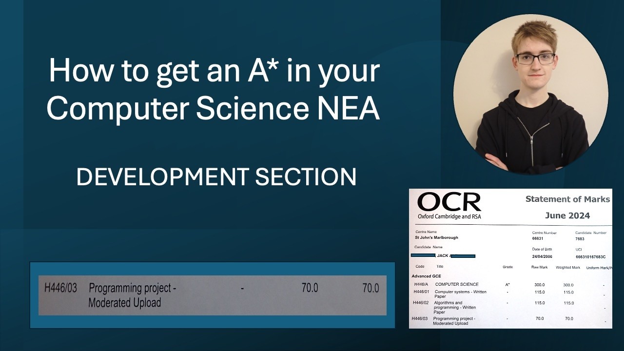 7. Computer Science NEA - Development Section - YouTube