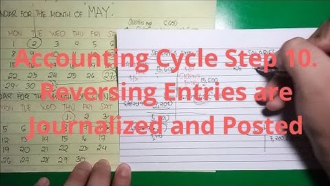 Basic Accounting | Accounting Cycle Step 10. Reversing Entries are Journalized and Posted (Part 2)