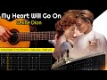 My heart will go on - celine dion guitar melody #easytabs #titanic  #celinedion