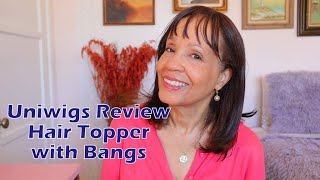 Uniwigs Hair Topper Review Claire With Bangs, 12-Inch, Espresso Brown