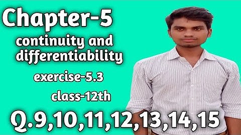 exercise 5.3 maths class 12th continuity and differentiability chapter 5