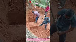 construction vlog | workers digging tunnel in mountain with pickaxes