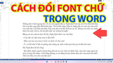 Cách Đổi Font Chữ Trong Word