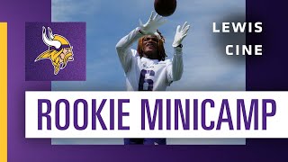 Lewis Cine Rookie Minicamp Highlights | Minnesota Vikings