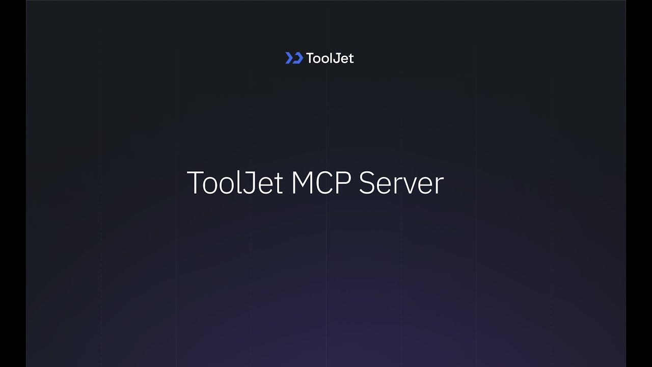 Introducing ToolJet MCP Server - YouTube