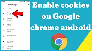how to enable cookies on google chrome android browser
