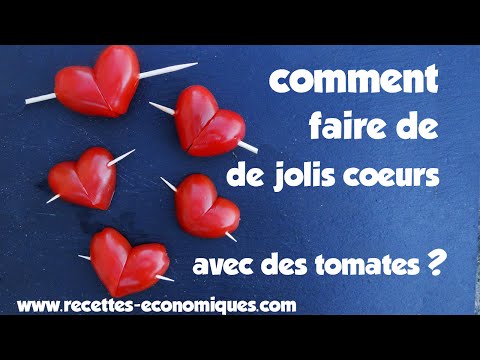 Vidéo: Comment Faire Un Cœur à Partir De Tomates Cerises Prunes