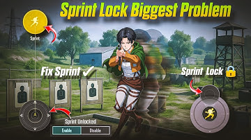 Sprint Locked vs Unlocked in BGMI/PUBG 🔴/Joystick sprint button lock problem fix | sprint settings