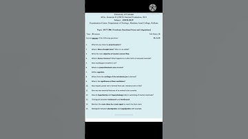 Calcutta University PYQ | Vertebrae  Important Questions,  Adaptation imp ques. Thx ❤alot Torpita👍