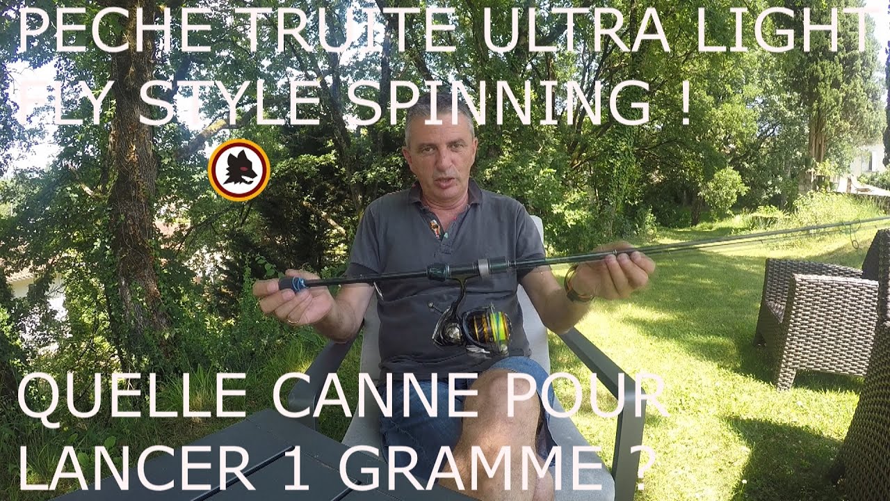 PECHE TRUITE ULTRA LIGHT FLY STYLE SPINNING QUELLE CANNE POUR LANCER 1 GR