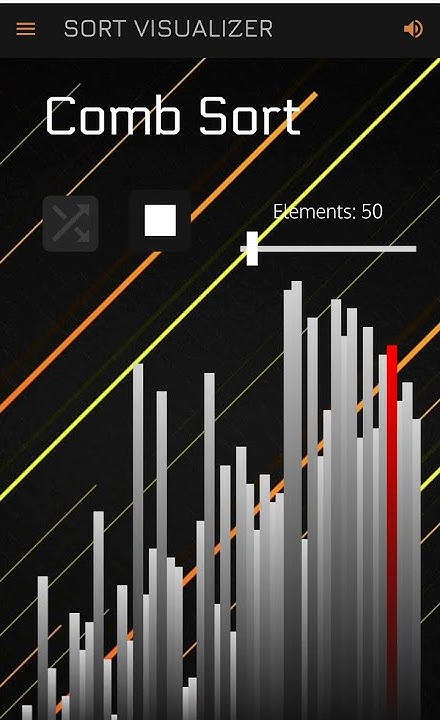 Comb Sort Algorithm Visualised. - YouTube image.