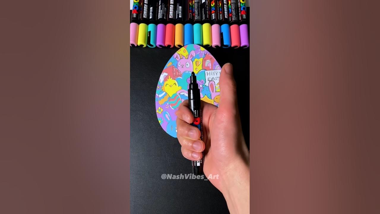 Best Way To Clean Posca Pens ! 😍 #art #drawing #shorts 